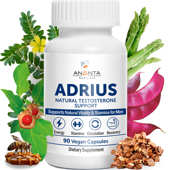 ADRIUS – Testosterone Booster for Men – 90 Capsules (Copy) Ananta Medicare