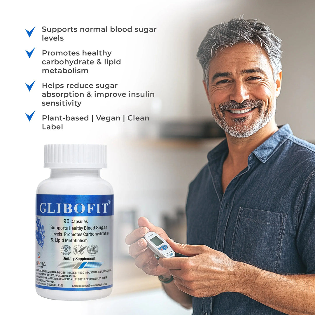 GLIBOFIT – Healthy Carb & Fat Metabolism Support, 90 Vegan Caps Ananta Medicare