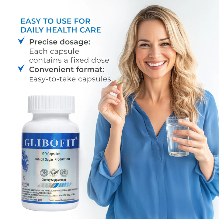 GLIBOFIT – Healthy Carb & Fat Metabolism Support, 90 Vegan Caps Ananta Medicare