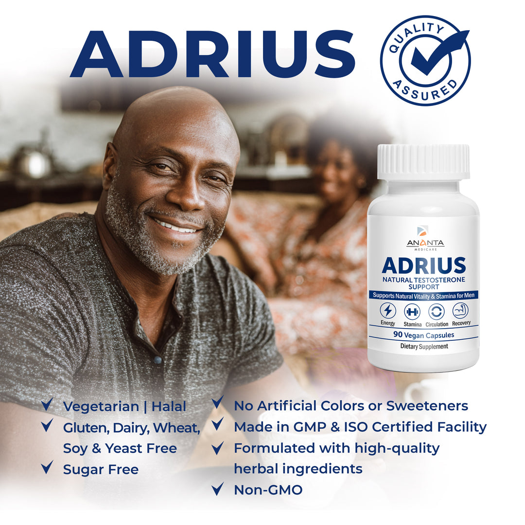 ADRIUS – Testosterone Booster for Men – 90 Capsules (Copy) Ananta Medicare