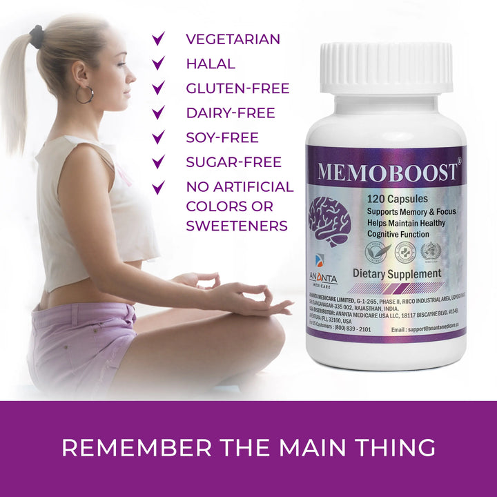 Boost Memory Product Memory Supplement – Natural Brain Booster for Focus & Clarity – Ananta H&B
