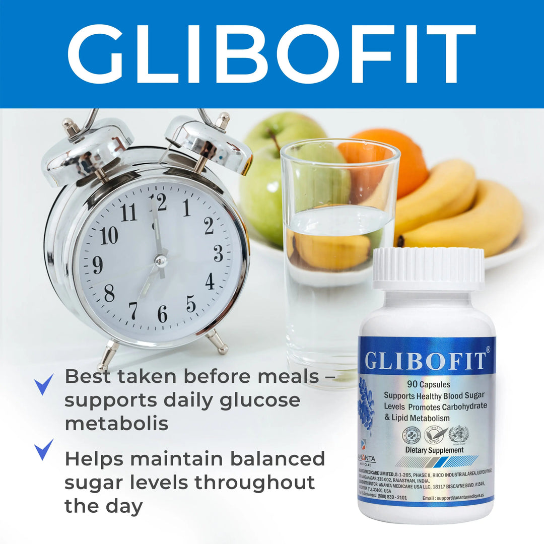 GLIBOFIT – Healthy Carb & Fat Metabolism Support, 90 Vegan Caps Ananta Medicare