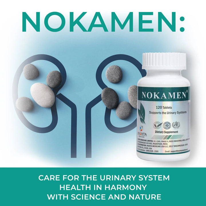 NOKAMEN – Kidney & Urinary Tract Support Herbal Formula, 120 Tabs Ananta Medicare