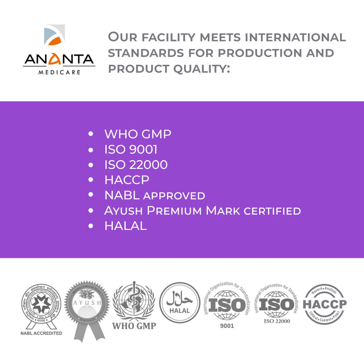 ANANTAVATI – Bacopa Sleep & Stress Relief Support, 120 Veg Tablets Ananta Medicare