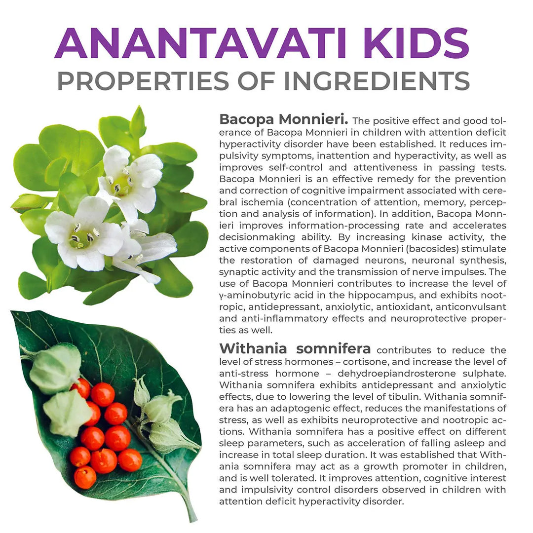 ANANTAVATI - Kids Hyperactivity of Kids, Memory Booster (200mL) - Ananta H&B