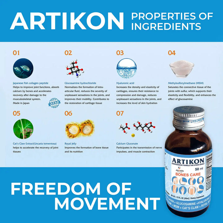Artikon - Natural Joint Health Care Drinking Complex (10 Bottles x 50mL) - Ananta H&B