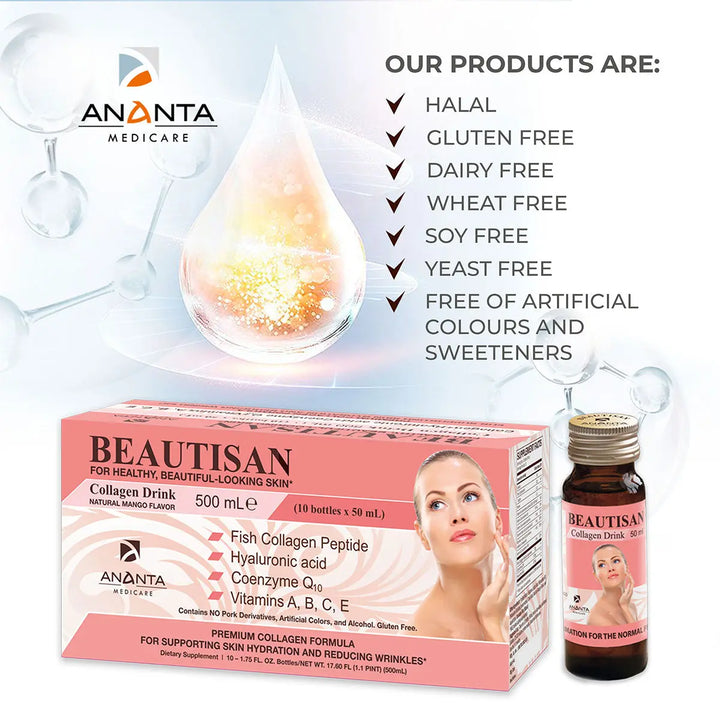 Beautisan - Innovative Premium Collagen Complex (10 Bottles x 50mL) - Ananta H&B