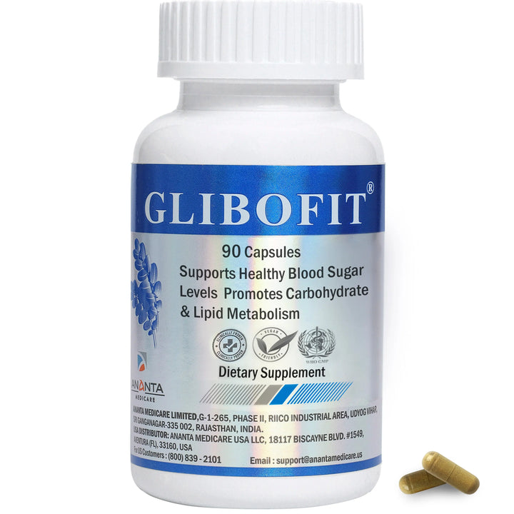 GLIBOFIT – Healthy Carb & Fat Metabolism Support, 90 Vegan Caps Ananta Medicare