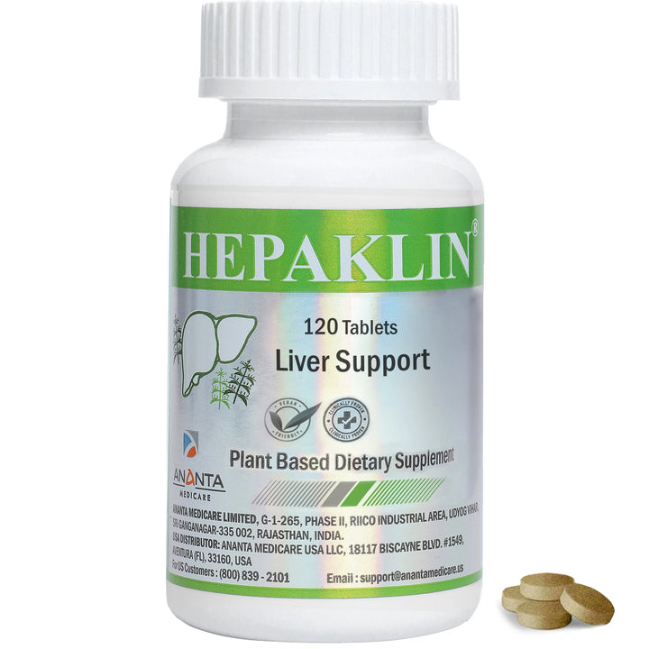 HEPAKLIN – Herbal Liver Detox & Support Formula for Health, 120 Tabs Ananta Medicare